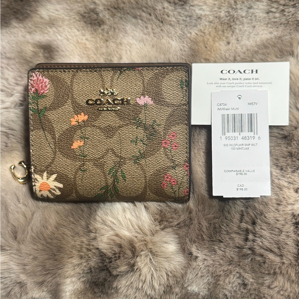 Coach Tan Floral Women's Wallet